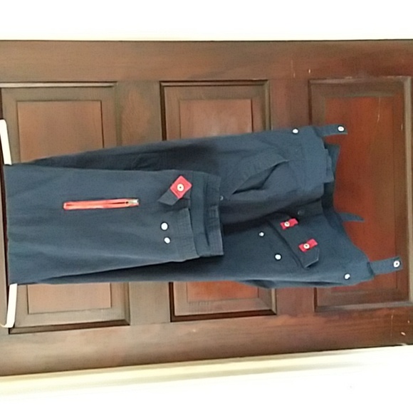 Born Fly red cotton pamts. Zipper/button one of a kind Pants - Picture 1 of 13